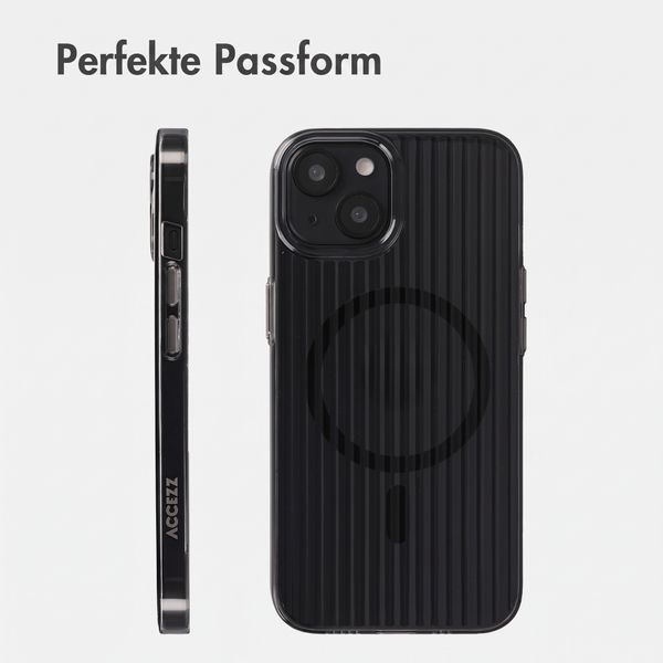 Accezz Lite Backcover mit MagSafe | Fluted | Apple iPhone 13 - Schwarz