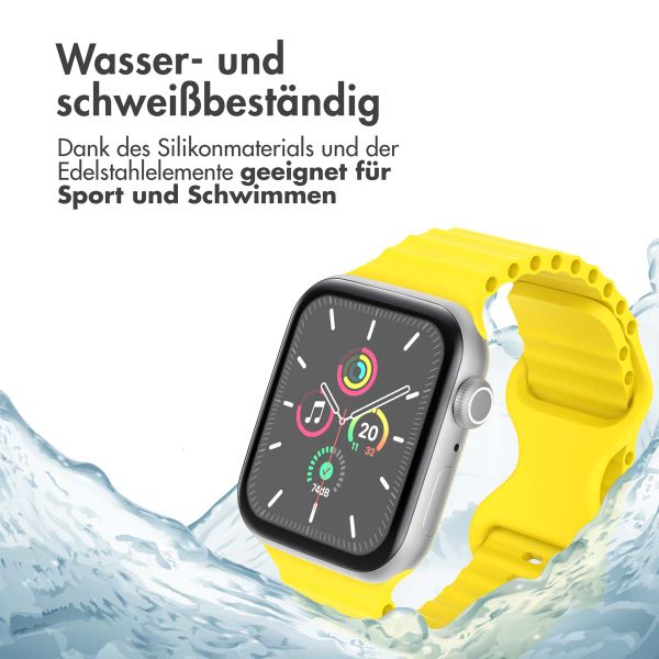 imoshion Athletic Silikonarmband für das  Apple Watch Series 1 t/m 11 / SE / Ultra (44/45/46/49 mm) - Gelb