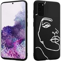 imoshion Design Hülle Samsung Galaxy S20 - Abstraktes Gesicht - Weiß