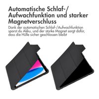 Accezz Rugged Trifold Klapphülle Apple iPad 11 (2025) 11 Zoll A16 / iPad 10 (2022) 10.9 Zoll - Schwarz
