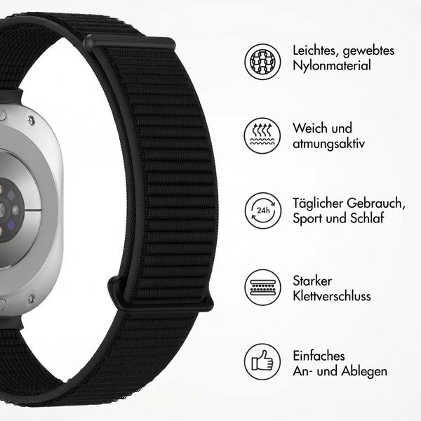imoshion Nylonarmband für Samsung Galaxy Watch Ultra (2024/2025) - Schwarz