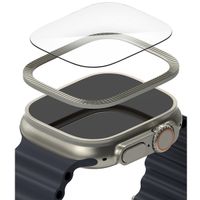 Ringke Bezel Styling + Displayschutz für die Apple Watch Ultra (2) - 49 mm - Fluted Titanium