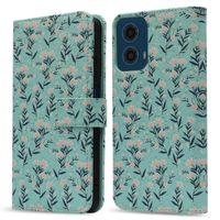 imoshion Design Klapphülle für das Motorola Moto G34 - Blue Flowers