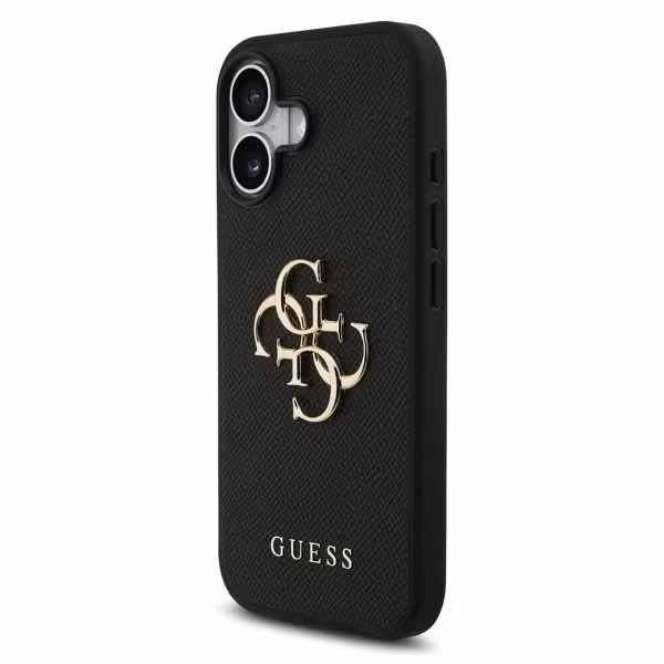 Guess Big 4G Logo Hülle Grained Apple iPhone 17 - Schwarz