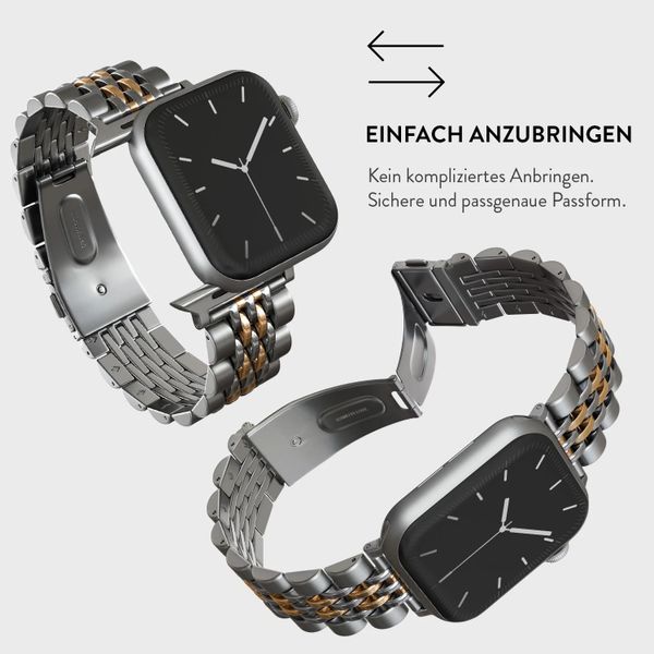 Burga Edelstahlarmband für Apple Watch | 38/40/41/42 mm - Platinum Gold