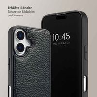 Selencia Nova Back Cover mit Kordel und Kartenhalter für das iPhone 16 - Schwarz