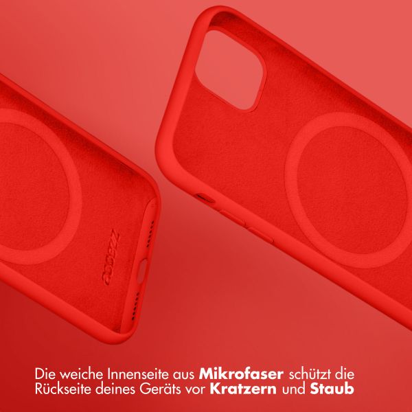 Accezz Liquid Silikoncase mit MagSafe für das iPhone 14 Pro - Rot