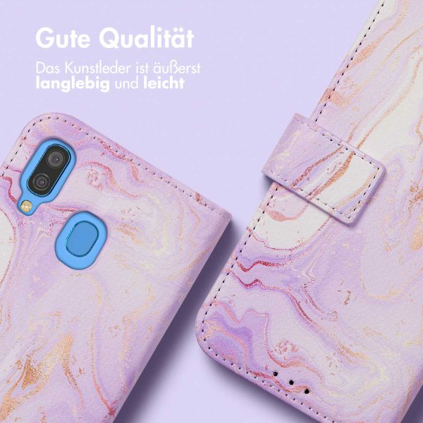 imoshion Design Klapphülle Samsung Galaxy A40 - Purple Marble