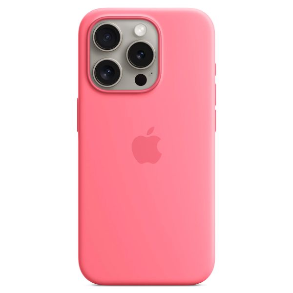 Apple Silikon-Case MagSafe für das iPhone 15 Pro - Rosa