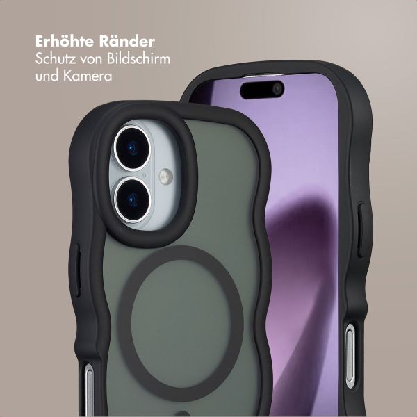 Selencia Wavy Backcover mit MagSafe Apple iPhone 17 - Schwarz