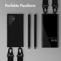 Selencia SilikonHülle mit abnehmbarem Band Samsung Galaxy S23 Ultra - Schwarz