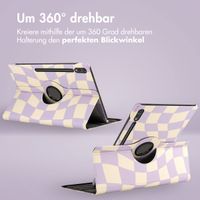 imoshion 360° drehbare Design Klapphülle für das Samsung Galaxy Tab S10 Ultra / Tab S9 Ultra - Dancing Cubes