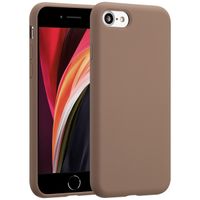 Accezz Liquid Silikoncase iPhone SE (2022 / 2020) / 8 / 7 - Hellbraun