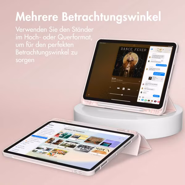 Accezz Smarte Klapphülle aus Silikon Apple iPad Air 11 Zoll (2025) M3 / (2024) M2 / Air 5 (2022) / Air 4 (2020) - Rosa