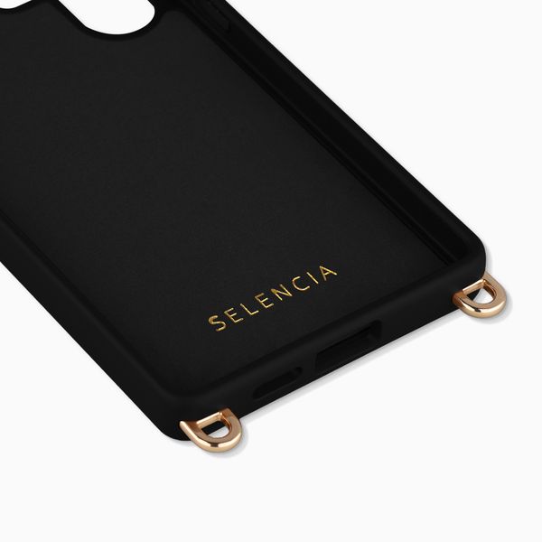 Selencia Rivièra Backcover mit MagSafe mit abnehmbaren Haken Samsung Galaxy S25 Ultra - Velvet Black