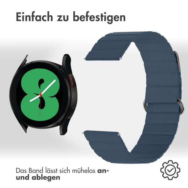 imoshion Magnetlederarmband für das Samsung Galaxy Watch 7 40/44 mm - Blau
