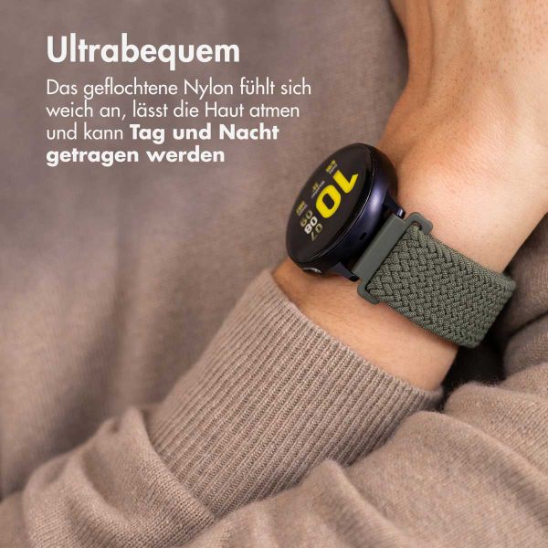 imoshion Gewebtes Nylonarmband - Universeller 22-mm-Anschluss - Dunkelgrün