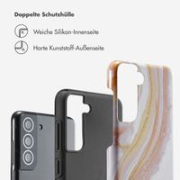 Selencia Vivid Back Cover Samsung Galaxy S21 FE - Chic Marble Gold