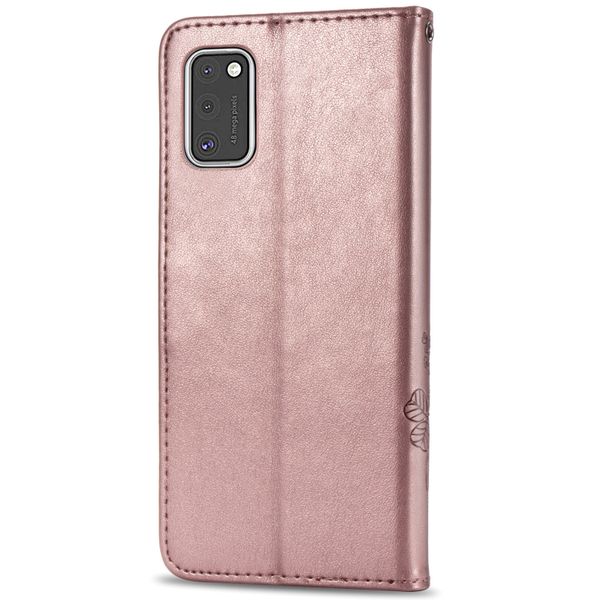 Kleeblumen Klapphülle Roségold Samsung Galaxy A41