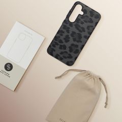 Selencia Sabi Backcover Leopardenmuster mit MagSafe Samsung Galaxy S25 - Midnight Black