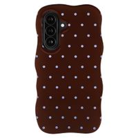 Selencia Vivid Wavy Backcover mit MagSafe Samsung Galaxy A37 (5G) - Happy Dots Chocolate