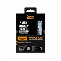 PanzerGlass Ultra Wide Fit FastFit in-a-box 2-way Privacy Screen Protector Apple iPhone Duo