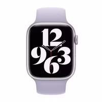 Apple Silikon Solo Loop für  Apple Watch Series 1 - 9 / SE (38/40/41 mm) | Series 10 / 11 (42 mm) - Größe 1 - Purple Fog