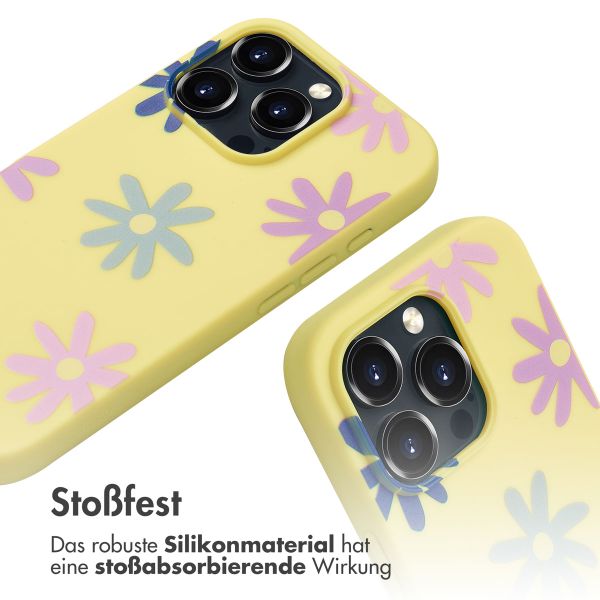 imoshion SilikonHülle design mit Band Apple iPhone 16 Pro Max - Yellow Flower Distance