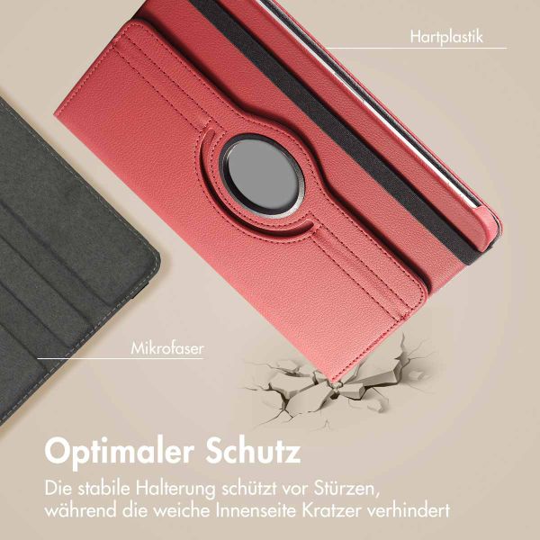 imoshion 360° drehbare Klapphülle Samsung Galaxy Tab A11 Plus / A9 Plus - Dunkelrot
