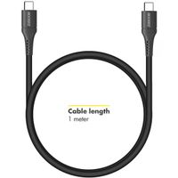 Accezz USB-C auf USB-C-Kabel für das iPhone 15 Plus - 1 m - Schwarz