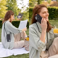 imoshion SilikonHülle design mit Band Apple iPhone 15 - Sky Black
