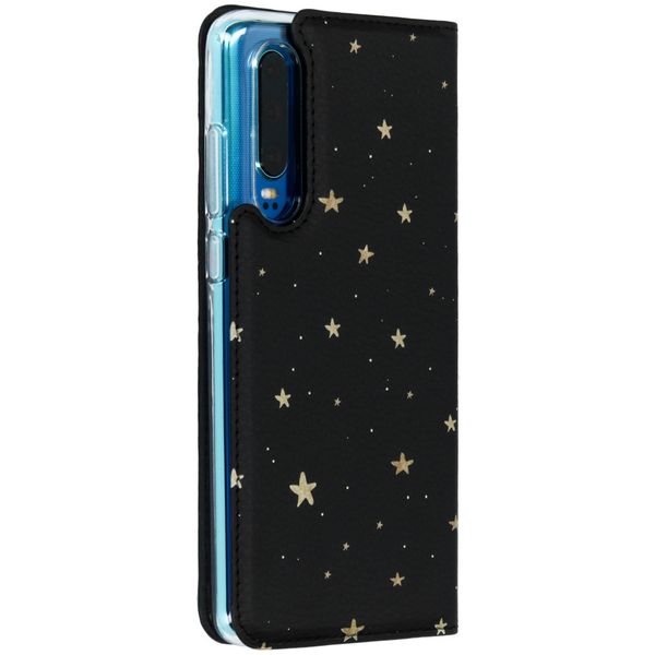 Winter-Design TPU Klapphülle für das Huawei P30