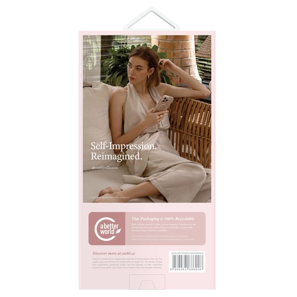 Coehl Muse MagSafe Back Cover mit Band Apple iPhone 15 Pro - Dusty Nude
