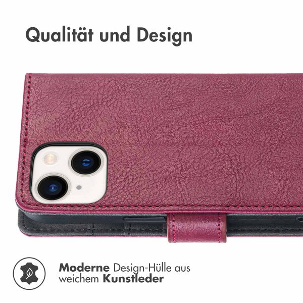 imoshion Luxuriöse Klapphülle für das iPhone 15 - Bordeaux