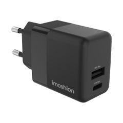 imoshion Wandladegerät - Ladegerät - USB-C + USB-A - Power Delivery und Quick Charge - 35W - Schwarz