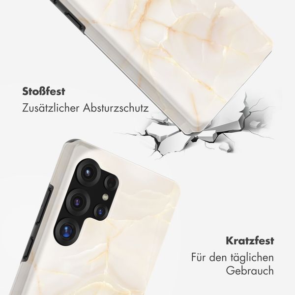 Selencia Vivid Rückabdeckung mit MagSafe Samsung Galaxy S25 Ultra - Golden Beige Marble