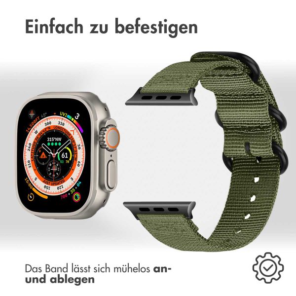 imoshion Nylonarmband für das Apple Watch Series 1-10 / SE / Ultra (2) - 42/44/45/46/49 mm - Grün