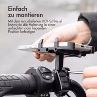 imoshion Handyhalterung für Fahrrad und Motorrad - Aluminium - Leicht - Verstellbar - Schwarz