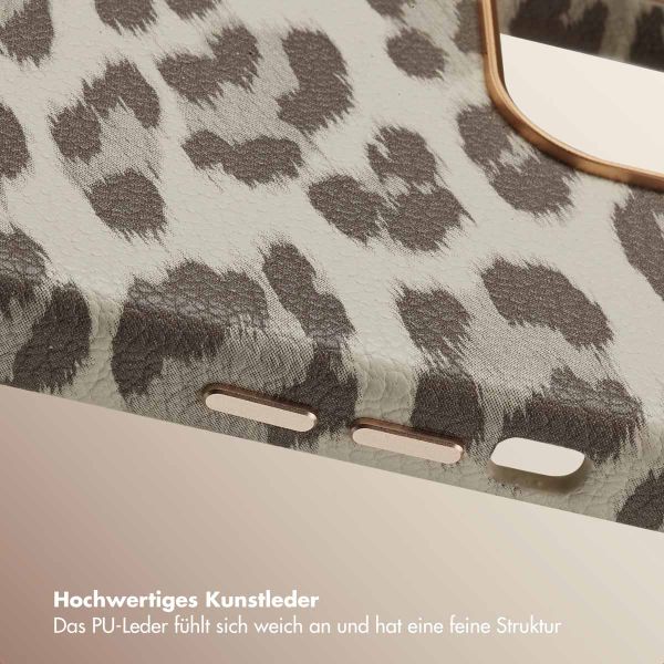 Selencia Sabi Backcover Leopardenmuster mit MagSafe Apple iPhone 15 - Soft Ivory