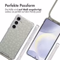 imoshion Design Hülle mit Band Samsung Galaxy S24 - Smoke Green Flowers
