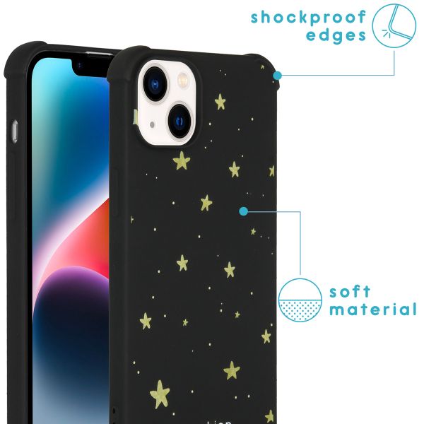 imoshion Design Hülle mit Band für das iPhone 14 Plus - Stars Gold