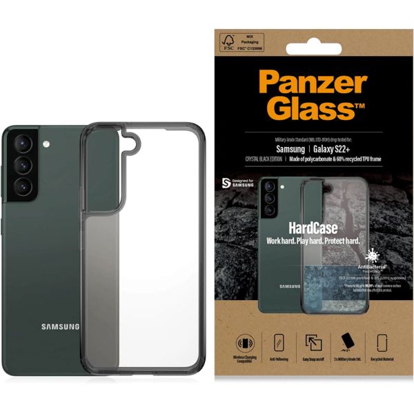 PanzerGlass ClearCase AntiBacterial für das Samsung Galaxy S22 Plus - Crystal Black