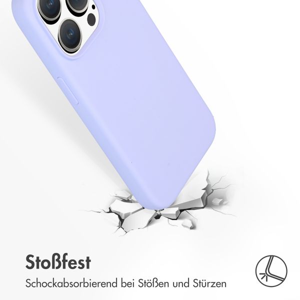 Accezz Liquid Silikoncase für das iPhone 15 Pro - Violett