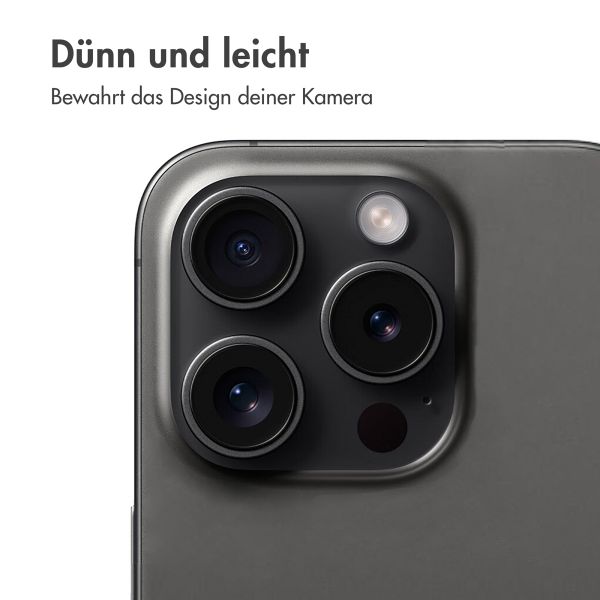 imoshion 2er-Pack Objektivschutz für Kamera für das Apple iPhone 15 Pro / 15 Pro Max - Black Titanium