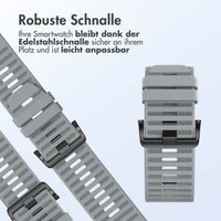 imoshion QuickFit® Silikonarmband Stripe für die Garmin Watch | 26 mm Anschluss - Grau