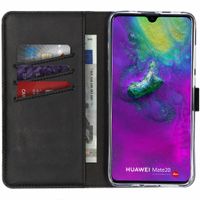 Selencia Echtleder Klapphülle für das Huawei Mate 20 - Schwarz