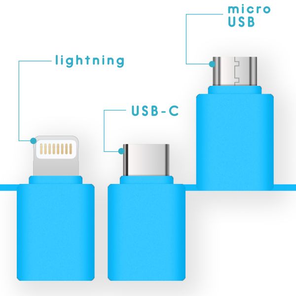 imoshion 3-in-1 Ventilator für Smartphones Lightning, USB-C & Micro-USB - Blau