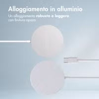 Accezz Wireless Charger USB-C - Drahtloses MagSafe und Qi2-Ladegerät - 1 Meter - Weiß