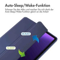 imoshion Trifold Hardcase Klapphülle für das Samsung Tab S9 FE 10.9 Zoll / Tab S9 11.0 Zoll - Dunkelblau