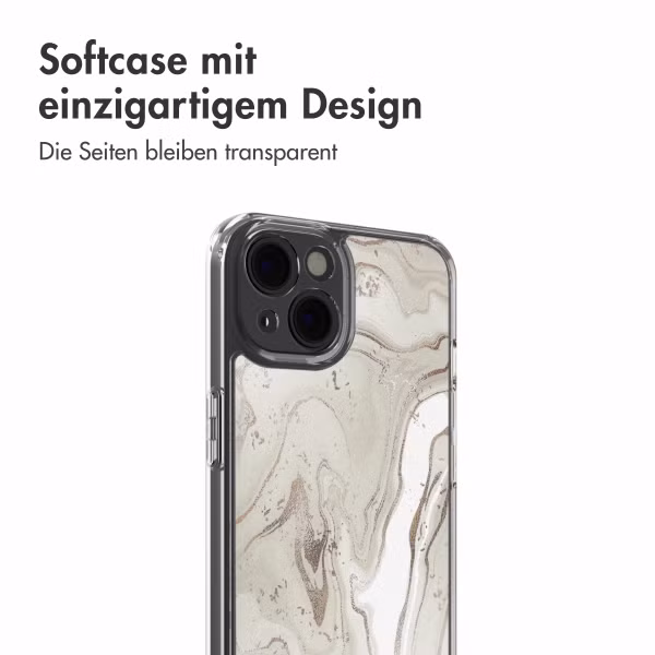 imoshion Design Hülle Apple iPhone 14 - Sandy Marble